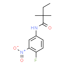 ChemSpider 2D Image | N-(4-Fluoro-3-nitrophenyl)-2,2-dimethylbutanamide | C12H15FN2O3