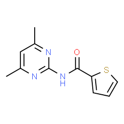 ChemSpider 2D Image | N-(4,6-Dimethyl-2-pyrimidinyl)-2-thiophenecarboxamide | C11H11N3OS