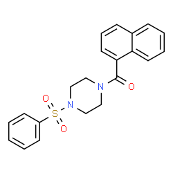 ChemSpider 2D Image | 1-Naphthyl[4-(phenylsulfonyl)-1-piperazinyl]methanone | C21H20N2O3S