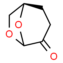 ChemSpider 2D Image | (1R)-6,8-Dioxabicyclo[3.2.1]octan-4-one | C6H8O3