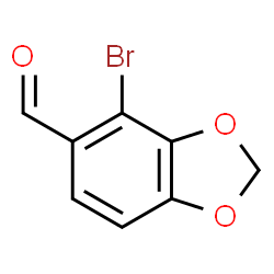 ChemSpider 2D Image | 4-Bromo-1,3-benzodioxole-5-carbaldehyde | C8H5BrO3
