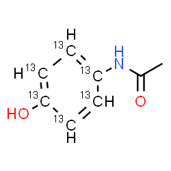 ChemSpider 2D Image | N-[4-Hydroxy(~13~C_6_)phenyl]acetamide | C213C6H9NO2
