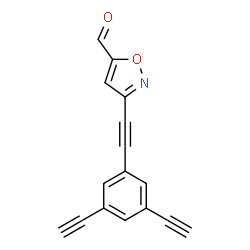 ChemSpider 2D Image | 3-[(3,5-Diethynylphenyl)ethynyl]-1,2-oxazole-5-carbaldehyde | C16H7NO2