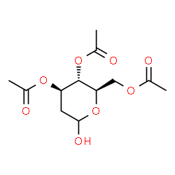 ChemSpider 2D Image | 3,4,6-Tri-O-acetyl-2-deoxy-D-glucopyranose | C12H18O8