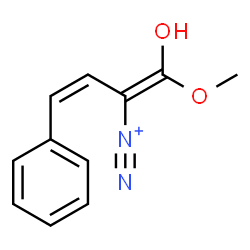 ChemSpider 2D Image | (1Z,3Z)-1-Hydroxy-1-methoxy-4-phenyl-1,3-butadiene-2-diazonium | C11H11N2O2