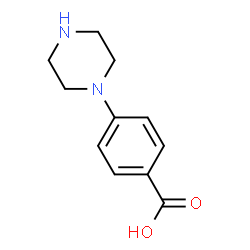 ChemSpider 2D Image | 4-(1-Piperazinyl)benzoic acid | C11H14N2O2