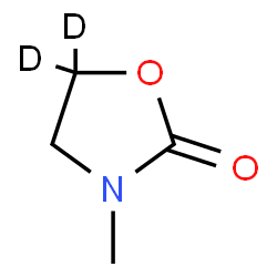 ChemSpider 2D Image | 3-Methyl(5,5-~2~H_2_)-1,3-oxazolidin-2-one | C4H5D2NO2