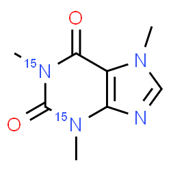 ChemSpider 2D Image | 1,3,7-Trimethyl(1,3-~15~N_2_)-3,7-dihydro-1H-purine-2,6-dione | C8H10N215N2O2