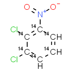 ChemSpider 2D Image | 1,2-Dichloro-3-nitro(~14~C_6_)benzene | 14C6H3Cl2NO2