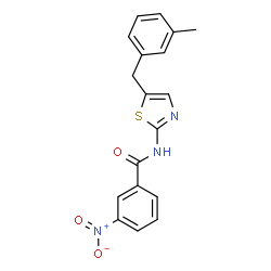 ChemSpider 2D Image | N-[5-(3-Methylbenzyl)-1,3-thiazol-2-yl]-3-nitrobenzamide | C18H15N3O3S