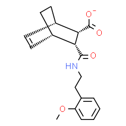 ChemSpider 2D Image | (1S,2S,3R,4S)-3-{[2-(2-Methoxyphenyl)ethyl]carbamoyl}bicyclo[2.2.2]oct-5-ene-2-carboxylate | C19H22NO4