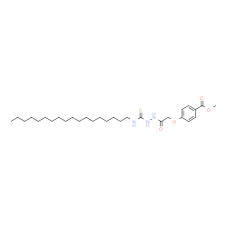 ChemSpider 2D Image | Methyl 4-{2-[2-(octadecylcarbamothioyl)hydrazino]-2-oxoethoxy}benzoate | C29H49N3O4S