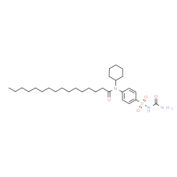 ChemSpider 2D Image | N-[4-(Carbamoylsulfamoyl)phenyl]-N-cyclohexylhexadecanamide | C29H49N3O4S