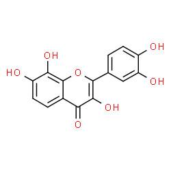 ChemSpider 2D Image | 2-(3,4-Dihydroxyphenyl)-3,7,8-trihydroxy-4H-chromen-4-one | C15H10O7