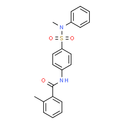 ChemSpider 2D Image | 2-Methyl-N-{4-[methyl(phenyl)sulfamoyl]phenyl}benzamide | C21H20N2O3S