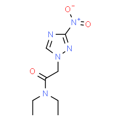 ChemSpider 2D Image | N,N-Diethyl-2-(3-nitro-1H-1,2,4-triazol-1-yl)acetamide | C8H13N5O3