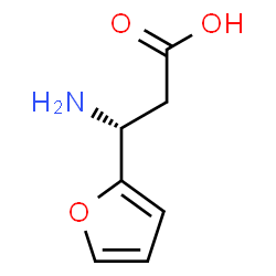 ChemSpider 2D Image | (3R)-3-Amino-3-(2-furyl)propanoic acid | C7H9NO3
