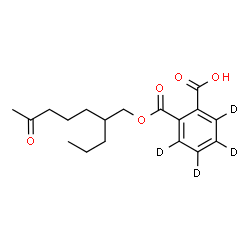 ChemSpider 2D Image | 2-{[(6-Oxo-2-propylheptyl)oxy]carbonyl}(~2~H_4_)benzoic acid | C18H20D4O5