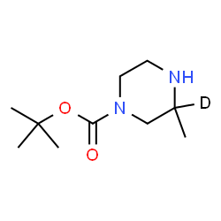 ChemSpider 2D Image | 2-Methyl-2-propanyl 3-methyl-1-(3-~2~H)piperazinecarboxylate | C10H19DN2O2