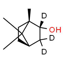 ChemSpider 2D Image | (1S,2R,4R)-1,7,7-Trimethyl(2,3,3-~2~H_3_)bicyclo[2.2.1]heptan-2-ol | C10H15D3O