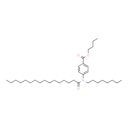ChemSpider 2D Image | Butyl 4-[octyl(palmitoyl)amino]benzoate | C35H61NO3