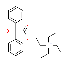 ChemSpider 2D Image | N,N,N-Triethyl-2-[2-hydroxy(diphenyl)acetoxy]ethanaminium | C22H30NO3