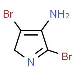 ChemSpider 2D Image | 3,5-Dibromo-2H-pyrrol-4-amine | C4H4Br2N2
