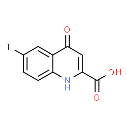 ChemSpider 2D Image | 4-Oxo(6-~3~H)-1,4-dihydro-2-quinolinecarboxylic acid | C10H6TNO3