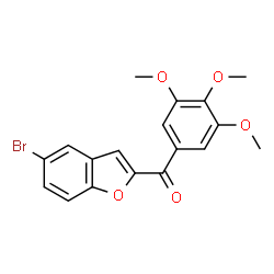 ChemSpider 2D Image | (5-Bromo-1-benzofuran-2-yl)(3,4,5-trimethoxyphenyl)methanone | C18H15BrO5