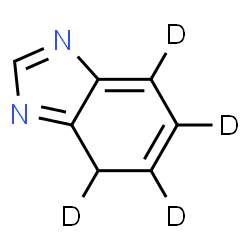 ChemSpider 2D Image | (4,5,6,7-~2~H_4_)-4H-Benzimidazole | C7H2D4N2