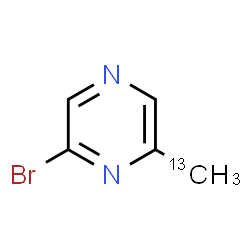 ChemSpider 2D Image | 2-Bromo-6-(~13~C)methylpyrazine | C413CH5BrN2