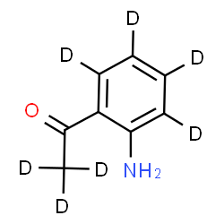 ChemSpider 2D Image | 1-[2-Amino(~2~H_4_)phenyl](~2~H_3_)ethanone | C8H2D7NO