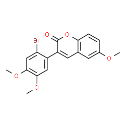 ChemSpider 2D Image | 3-(2-Bromo-4,5-dimethoxyphenyl)-6-methoxy-2H-chromen-2-one | C18H15BrO5