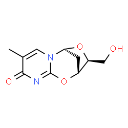 ChemSpider 2D Image | (1S,9R,10S)-10-(Hydroxymethyl)-4-methyl-8,11-dioxa-2,6-diazatricyclo[7.2.1.0~2,7~]dodeca-3,6-dien-5-one | C10H12N2O4