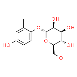 ChemSpider 2D Image | 4-Hydroxy-2-methylphenyl alpha-D-mannopyranoside | C13H18O7