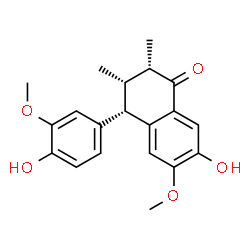 ChemSpider 2D Image | (2S,3S,4S)-7-Hydroxy-4-(4-hydroxy-3-methoxyphenyl)-6-methoxy-2,3-dimethyl-3,4-dihydro-1(2H)-naphthalenone | C20H22O5