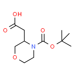 ChemSpider 2D Image | 4-Boc-3-carboxymethylmorpholine | C11H19NO5