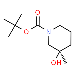 ChemSpider 2D Image | 2-Methyl-2-propanyl (3R)-3-hydroxy-3-methyl-1-piperidinecarboxylate | C11H21NO3