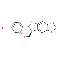 ChemSpider 2D Image | (6aS,12aR)-6a,12a-Dihydro-6H-[1,3]dioxolo[5,6][1]benzofuro[3,2-c]chromen-3-ol | C16H12O5