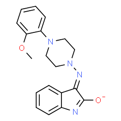 ChemSpider 2D Image | (3E)-3-{[4-(2-Methoxyphenyl)-1-piperazinyl]imino}-3H-indol-2-olate | C19H19N4O2