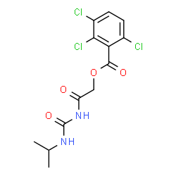 ChemSpider 2D Image | 2-[(Isopropylcarbamoyl)amino]-2-oxoethyl 2,3,6-trichlorobenzoate | C13H13Cl3N2O4