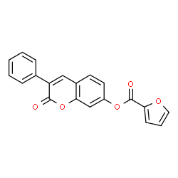 ChemSpider 2D Image | 2-Oxo-3-phenyl-2H-chromen-7-yl 2-furoate | C20H12O5