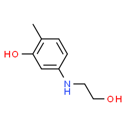 ChemSpider 2D Image | 5-(2-hydroxyethylamino)-2-methylphenol | C9H13NO2