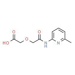 ChemSpider 2D Image | {2-[(6-Methyl-2-pyridinyl)amino]-2-oxoethoxy}acetic acid | C10H12N2O4