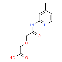 ChemSpider 2D Image | {2-[(4-Methyl-2-pyridinyl)amino]-2-oxoethoxy}acetic acid | C10H12N2O4