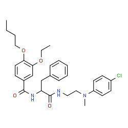 ChemSpider 2D Image | Nalpha-(4-Butoxy-3-ethoxybenzoyl)-N-{2-[(4-chlorophenyl)(methyl)amino]ethyl}phenylalaninamide | C31H38ClN3O4
