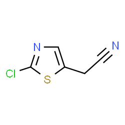 ChemSpider 2D Image | 2-(2-Chlorothiazol-5-yl)acetonitrile | C5H3ClN2S