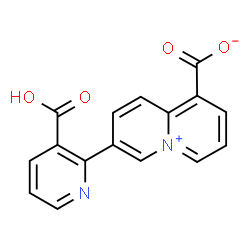 ChemSpider 2D Image | 7-(3-Carboxy-2-pyridinyl)-1-quinoliziniumcarboxylate | C16H10N2O4