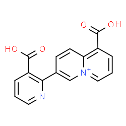 ChemSpider 2D Image | 1-Carboxy-7-(3-carboxy-2-pyridinyl)quinolizinium | C16H11N2O4
