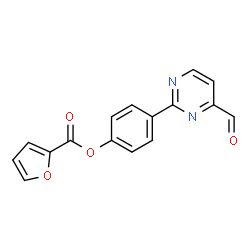 ChemSpider 2D Image | 4-(4-Formyl-2-pyrimidinyl)phenyl 2-furoate | C16H10N2O4